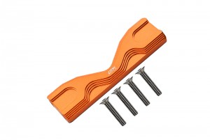 GPM LMT015F/R ALUMINUM FRONT / REAR FRAME BRACE LOS244007 LOSI 1/8 LMT 4WD SOLID AXLE MONSTER TRUCK LOS04022 - ORANGE - LMT015F/R-OR