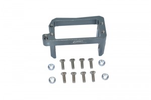 GPM LU4024 ALUMINUM SERVO MOUNT LOSI 1/10 4WD LASERNUT TENACITY ULTRA 4 ROCK TACER LOS03028 - GUN SILVER - LU4024-GS