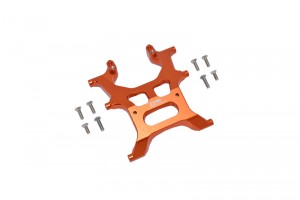 GPM SCX3015RA ALUMINUM REAR CHASSIS SUPPORT FRAME AXIAL 1/10 4WD SCX10 III JEEP WRANGLER RUBICON JLU AXI03007 - ORANGE - SCX3015RA-OR