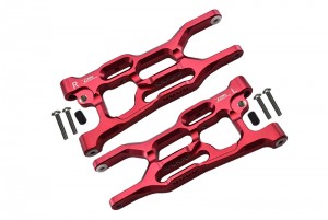 GPM LU4056 ALUMINUM REAR LOWER ARMS LOSI 1/10 4WD LASERNUT TENACITY ULTRA 4 ROCK TACER LOS03028 - RED - LU4056-R