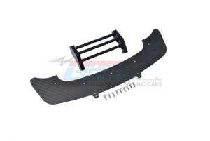 GPM FMAI330F CARBON FIBER FRONT CHASSIS & BUMPER For Arrma 1/7 4WD INFRACTION 6S BLX ALL-ROAD STREET BASH ARA109001 - BLACK - FMAI330F-BK