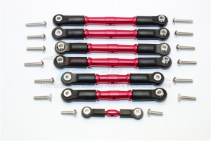 GPM SLA160P ALUMINIUM COMPLETED TURNBUCKLES WITH PLASTIC BALL ENDS TRAXXAS  SLASH 4X4 / TELLURIDE - SLA160P-R-BEBK