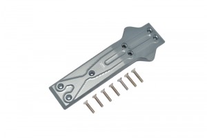 GPM RK331F ALUMINUM FRONT CHASSIS PROTECTION PLATE LOSI  1/10 4WD ROCK REY BRUCHLESS ROCK RACER LOS03009T1/T2 - GUN SILVER - RK331F-GS