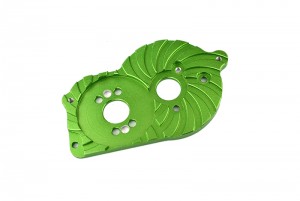 GPM LM018 ALUMINUM MOTOR MOUNT PLATE WITH HEAT SINK FINS TEAM LOSI 1/18 2WD MINI-T 2.0 STADIUM TRUCK LOS01015 - GREEN - LM018-G