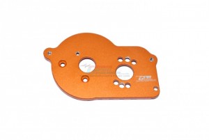 GPM LM018 ALUMINUM MOTOR MOUNT PLATE WITH HEAT SINK FINS TEAM LOSI 1/18 2WD MINI-T 2.0 STADIUM TRUCK LOS01015 - ORANGE - LM018-OR