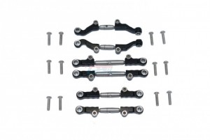 GPM LM160S ALUMINIUM STAINLESS STEEL ADJUSTABLE TIE RODS TEAM LOSI  1/18 2WD MINI-T 2.0 STADIUM TRUCK-LOS01015 - BLACK - LM160S-BK