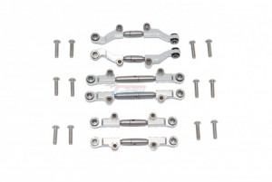 GPM LM160S ALUMINIUM STAINLESS STEEL ADJUSTABLE TIE RODS TEAM LOSI  1/18 2WD MINI-T 2.0 STADIUM TRUCK-LOS01015 - SILVER - LM160S-S