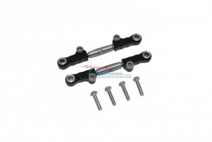 GPM LM054S STAINLESS STEEL FRONT UPPER ARM TIE ROD TEAM LOSI  1/18 2WD MINI-T 2.0 STADIUM TRUCK LOS01015 - BLACK - LM054S-BK