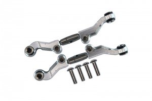 GPM LM162S STAINLESS STEEL ADJUSTABLE FRONT STEERING TIE ROD TEAM LOSI  1/18 2WD MINI-T 2.0 STADIUM TRUCK LOS01015 - SILVER - LM162S-S