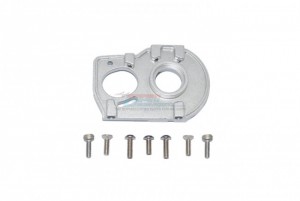 GPM LU4018 ALUMINUM MOTOR MOUNT PLATE WITH HEAT SINK FINS LOSI 1/10 4WD LASERNUT TENACITY ULTRA 4 ROCK TACER LOS03028 - SILVER - LU4018-S