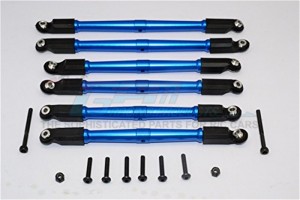 ALUMINIUM FRONT & REAR LINK PARTS  - AXIAL RR10 BOMBER - Blue - RR014FR-B-BEBK