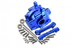GPM LU4012 ALUMINUM FRONT GEAR BOX W/ LOWER SUSPENSION MOUNT LOSI RC 1/10 4WD LASERNUT TENACITY ULTRA 4 ROCK TACER LOS03028 - BLUE - LU4012-B