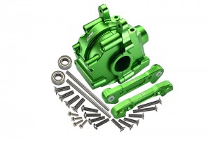 GPM LU4012 ALUMINUM FRONT GEAR BOX W/ LOWER SUSPENSION MOUNT LOSI RC 1/10 4WD LASERNUT TENACITY ULTRA 4 ROCK TACER LOS03028 - GREEN - LU4012-G