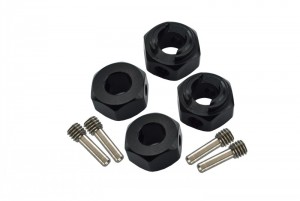 GPM RBX010/6MM ALUMINUM HEX ADAPTERS 6MM THICK AXIAL 1/10 4WD RBX10 RYFT BRUSHLESS ROCK BOUNCER-AXI03005 - BLACK - RBX010/6MM-BK