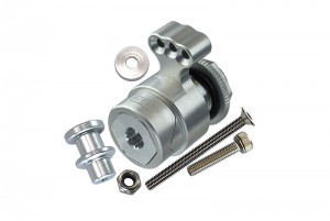 GPM MAKX015TSH ALUMINUM 7075 15T SERVO HORN W. BUILT-IN SPRING 3 POSITIONING HOLES 1/5 ARRMA 4WD KRATON / OUTCAST 8S BLX MONSTER - SILVER - MAKX015TSH-S