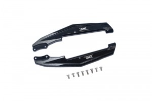 GPM LM014 ALUMINUM CHASSIS NERF BARS  LOSI  1/18 2WD MINI-T 2.0 STADIUM TRUCK LOS01015 - BLACK - LM014-BK