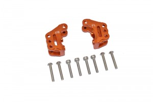 GPM RBX008 ALUMINUM FRONT AXLE MOUNT SET FOR SUSPENSION LINKS AXIAL RC 1/10 4WD RBX10 RYFT BRUSHLESS ROCK BOUNCER AXI03005 - ORANGE - RBX008-OR