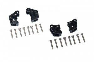 GPM RBX089 ALUMINUM FRONT & REAR AXLE MOUNT SET FOR SUSPENSION LINKS AXIAL RC 1/10 4WD RBX10 RYFT BRUSHLESS ROCK BOUNCER AXI03005 - BLACK - RBX089-BK