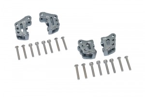 GPM RBX089 ALUMINUM FRONT & REAR AXLE MOUNT SET FOR SUSPENSION LINKS AXIAL RC 1/10 4WD RBX10 RYFT BRUSHLESS ROCK BOUNCER AXI03005 - GUN SILVER - RBX089-GS