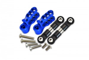 GPM ER216025S ALUMINUM SERVO HORN W/ STAINLESS STEEL STEERING LINK TRAXXAS 1/10 E-REVO VXL 86086 - BLUE - ER216025S-B