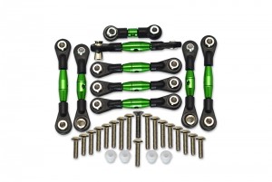 GPM GT160 ALUMINUM TIE RODS TRAXXAS RC 1/10 4WD FORD GT4-TEC 2.0 / 4-TEC 3.0 93054-4 - GREEN - GT160-G-BEBK