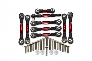 GPM GT160 ALUMINUM TIE RODS TRAXXAS RC 1/10 4WD FORD GT4-TEC 2.0 / 4-TEC 3.0 93054-4 - RED - GT160-R-BEBK