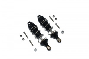 GPM LU4086F ALUMINUM FRONT THICKENED SPRING DAMPERS 86mm  LOSI 1/10 4WD LASERNUT TENACITY ULTRA 4 ROCK TACER LOS03028 - BLACK - LU4086F-BK-S