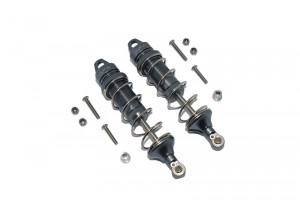 GPM LU4101R ALUMINUM REAR THICKENED SPRING DAMPERS 101mm LOSI 1/10 4WD LASERNUT TENACITY ULTRA 4 ROCK TACER LOS03028 - GUN SILVER - LU4101R-GS-S