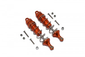 GPM LU4101R ALUMINUM REAR THICKENED SPRING DAMPERS 101mm LOSI 1/10 4WD LASERNUT TENACITY ULTRA 4 ROCK TACER LOS03028 - ORANGE - LU4101R-OR-S