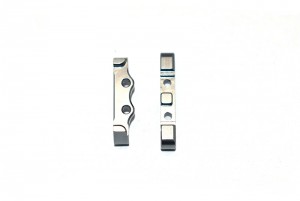 GPM LM009 ALU REAR LOWER SUSPENSION ARM MOUNT LOSI 1/18 2WD MINI-T 2.0 LOS01015 - GUN SILVER - LM009-GS