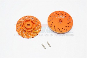 ALUMINIUM FRONT/REAR WHEEL HEX CLAW +3MM WITH BRAKE DISK- AXIAL SCX10 II - SCX2006/DISK-OR