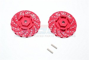 ALUMINIUM FRONT/REAR WHEEL HEX CLAW +3MM WITH BRAKE DISK- AXIAL SCX10 II - SCX2006/DISK-R