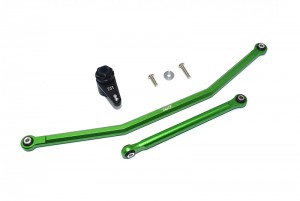 GPM RBX16023T ALUMINUM FRONT STEERING TIE RODS W/ ALUMINUM 7075 23T SERVO HORN W. BUILT-IN SPRING - 2 POSITIONING HOLES AXIAL 1/10 4WD RBX10 RYFT BRUSHLESS ROCK BOUNCER AXI03005 - GREEN - RBX16023T-G