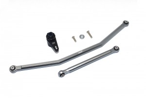 GPM RBX16023T ALUMINUM FRONT STEERING TIE RODS W/ ALUMINUM 7075 23T SERVO HORN W. BUILT-IN SPRING - 2 POSITIONING HOLES AXIAL 1/10 4WD RBX10 RYFT BRUSHLESS ROCK BOUNCER AXI03005 - GUN SILVER - RBX16023T-GS