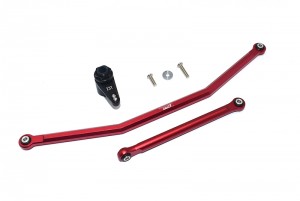 GPM RBX16023T ALUMINUM FRONT STEERING TIE RODS W/ ALUMINUM 7075 23T SERVO HORN W. BUILT-IN SPRING - 2 POSITIONING HOLES AXIAL 1/10 4WD RBX10 RYFT BRUSHLESS ROCK BOUNCER AXI03005 - RED - RBX16023T-R