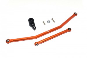 GPM RBX16025T ALUMINUM FRONT STEERING TIE RODS W/ ALUMINUM 7075 25T SERVO HORN W. BUILT-IN SPRING - 2 POSITIONING HOLES AXIAL 1/10 4WD RBX10 RYFT BRUSHLESS ROCK BOUNCER AXI03005 - ORANGE - RBX16025T-OR