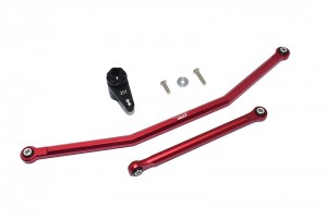 GPM RBX16025T ALUMINUM FRONT STEERING TIE RODS W/ ALUMINUM 7075 25T SERVO HORN W. BUILT-IN SPRING - 2 POSITIONING HOLES AXIAL 1/10 4WD RBX10 RYFT BRUSHLESS ROCK BOUNCER AXI03005 - RED - RBX16025T-R