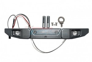 GPM SCX6330R ALUMINUM REAR BUMPER W/ HOOK LED 5mm FOR 1/6 AXIAL RACING SCX6 AXI05000 - GUN SILVER - SCX6330R-GS