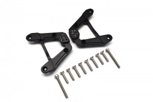 GPM SCX6030 ALUMINUM ADJUSTABLE REAR DAMPER MOUNT AXI251001 FOR 1/6 AXIAL RACING SCX6 AXI05000 - BLACK - SCX6030-BK