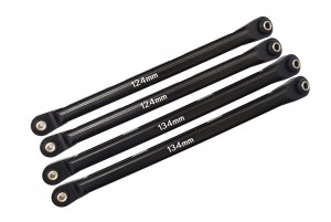 GPM RBX049F ALUMINUM FRONT UPPER & LOWER CHASSIS LINKS PARTS 1/10 AXIAL RACING RBX10 RYFT BRUSHLESS ROCK BOUNCER AXI03005 - BLACK - RBX049F-BK