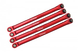 GPM RBX049F ALUMINUM FRONT UPPER & LOWER CHASSIS LINKS PARTS 1/10 AXIAL RACING RBX10 RYFT BRUSHLESS ROCK BOUNCER AXI03005 - RED - RBX049F-R