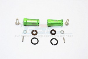 ALUMINIUM WHEEL HEX ADAPTERS 27MM WIDTH (USE FOR 4MM THREAD WHEEL SHAFT & 4MM HOLE WHEEL) - AXIAL SCX10 II - Green - SCX2010/27MM-G
