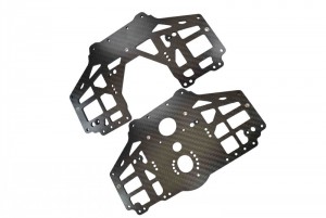 GPM GLMT015-BK CARBON FIBER CHASSIS SIDE PANELS LOSI 1/8 LMT 4WD SOLID AXLE MONSTER TRUCK LOS04022 - GLMT015-BK