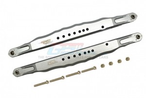 GPM SB2014L ALUMINUM REAR LOWER TRAILING ARMS LOSI 1/6 4WD SUPER BAJA REY 2.0 BRUSHLESS DESERT TRUCK LOS05021 - GUN SILVER - SB2014L-GS