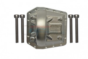 GPM SCX6012A ALUMINUM FRONT/REAR GEARBOX COVER AXI252002 AXIAL 1/6 4WD SCX6 CRAWLER JEEP JLU WRANGLER AXI05000 - SILVER - SCX6012A-S