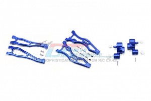 GPM MAK545521 ALUMINUM FRONT UPPER & LOWER ARMS W/ FRONT KNUCKLE ARMS ARRMA 1/8 KRATON 6S / OUTCAST 6S  / NOTORIOUS 6S - BLUE - MAK545521-B