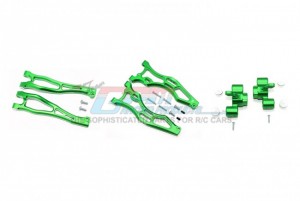 GPM MAK545521 ALUMINUM FRONT UPPER & LOWER ARMS W/ FRONT KNUCKLE ARMS ARRMA 1/8 KRATON 6S / OUTCAST 6S  / NOTORIOUS 6S - GREEN - MAK545521-G