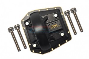 GPM SCX6012AXA-BK BRASS FRONT/REAR GEARBOX COVER (GOLD INLAY VERSION) AXI232026 AXIAL  1/6 4WD SCX6 JEEP JLU WRANGLER-AXI05000 - SCX6012AXA-BK
