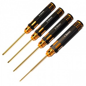 ROADTECH NSD056-OC Gold 4pcs set Hex 1.5/2.0/2.5/3.0mm Ti Tips - NSD056-OC