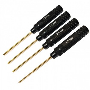 ROADTECH NSD058-OC Dark Black 4pcs set Hex 1.5/2.0/2.5/3.0mm Ti Tips - NSD058-OC